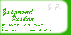 zsigmond puskar business card
